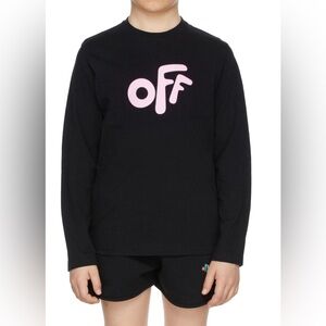 Off-White Kids Black & Pink Arrow Long Sleeve T-Shirt